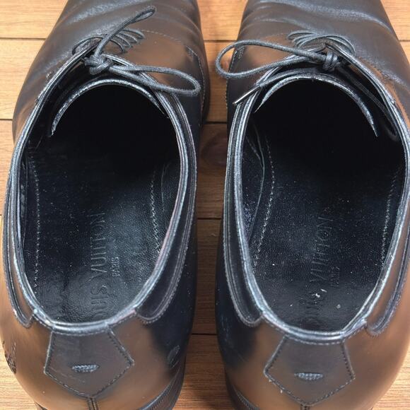 Louis Vuitton Black Leather Lace Up Derby Shoes Size 11 Dress Luxury Designer main image 3
